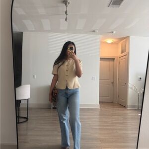 Elegant vintage butter yellow  Skirt Suit set